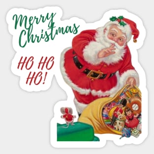 retro vintage pink santa claus Sticker